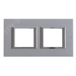 Axolute Рамка 2х2 поста 71мм горизонтальная хром Axolute Рамка 2х2 поста 71мм горизонтальная хром