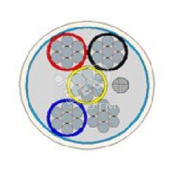 Кабель слаботочный экранированный ALARM 4x0.22 для систем сигнализации (100м) Кабель слаботочный экранированный ALARM 4x0.22 для систем сигнализации (100м)