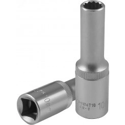 Головка торцевая глубокая 12-гранная 1/2''DR, 10 мм