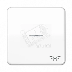 Клавиша с окошком и символом освещение для выключателей с подсветкой белая Клавиша с окошком и символом освещение для выключателей с подсветкой белая