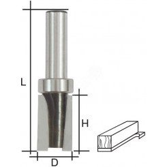 Фреза кромочная прямая с верхним подшипником, DxHxL = 16 х 20 х 60 мм