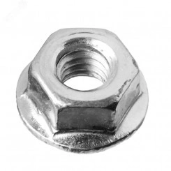 Гайка DIN 6923 М16 шестигранная с фланцем класс прочности 6 покрытие цинк Гайка DIN 6923 М16 шестигранная с фланцем класс прочности 6 покрытие цинк