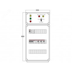 Щит управления электрообогревом DEVIBOX HR 3x2800 D316 (в комплекте с терморегулятором и датчиком температуры)