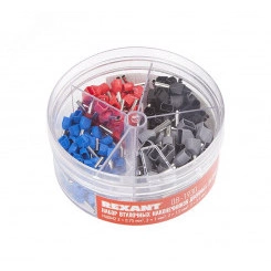 Набор втулочных наконечников двойных НШВи(2) (2х0.75 кв мм, 2х1 кв мм, 2х1.5 кв мм, 2х2.5 кв мм) в б