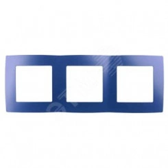 Рамка на 3 поста, Эра12, ультрамарин, 12-5003-29 Рамка на 3 поста, Эра12, ультрамарин, 12-5003-29