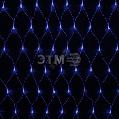 Гирлянда Сеть 2х1,5м, свечение с динамикой, прозрачный ПВХ, 288 LED, 230 В, цвет: Синий