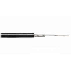 Кабель волоконно-оптический, 4 волокна, SM 9/125 G.657.A1, внешний, со стальными проволоками, 7кН,PE, черный