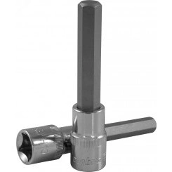 Насадка торцевая 1/2''DR с вставкой-битой шестигранной, Н10, 100 мм