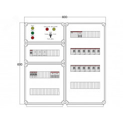 Щит управления электрообогревом DEVIBOX HR 12x2800 3хD330 (в комплекте с терморегулятором и датчиком температуры)