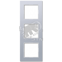Рамка 3-я для горизонтальной/вертикальной установки  Серия- ACreation  Материал- дуропласт  Цвет- алюминий