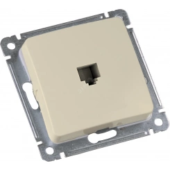 MASTER Розетка телефонная скрытой установки, в рамку, слоновая кость