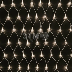 Гирлянда профессиональная Сеть 2х1,5м, свечение с динамикой, прозрачный ПВХ, 288 LED, 230 В, цвет: Тёплый белый