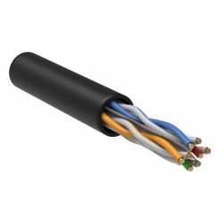 Витая пара U/UTP кат.6 4x2х24AWG solid LSZH 305м черный ITK