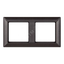 Рамка 2-местная для вертикальной и горизонтальной установки. Серия- Eco Profi. Материал- термопласт. Цвет- антрацит (крашеный) Рамка 2-местная для вертикальной и горизонтальной установки. Серия- Eco Profi. Материал- термопласт. Цвет- антрацит (крашеный)