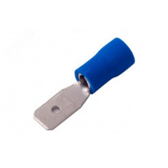Клемма плоская изолир РПи-п 2.5-(4.8) РПИп 2-5-0,8 штекер 4.8 мм 1.5-2.5 кв мм синяя
