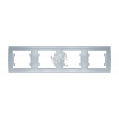 Рамка 4 поста Бриллиант горизонтальная серебро