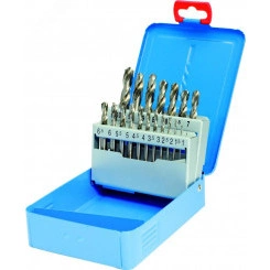Набор сверл по металлу, 25 пр., d 1.0-13.0 мм x 0.5, DIN 1897, HSS-GK, Тип N, очень короткие