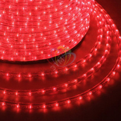 Дюралайт профессиональный светодиодный постоянное свечение (2W) красный 220В d13мм (бухта 100м)