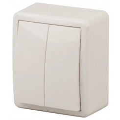 Выключатель двойной с подсветкой, 10АХ-250В, ОУ, Эра Эксперт, сл.кость,11-1205-02 Выключатель двойной с подсветкой, 10АХ-250В, ОУ, Эра Эксперт, сл.кость,11-1205-02