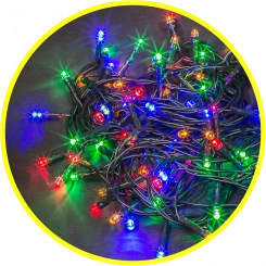Гирлянда новогодняя светодиодная NGF-S01-100RGBY-10-9.5m-230-C8-BL-IP44