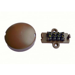 Коробка коммутационная УК-2П дна 4 контакта клеммная колодка  коричневый корпус