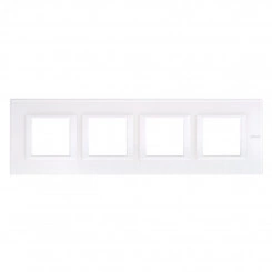 Axolute Накладки декоративные прямоугольные горизонтальные White/белое стекло на 2+2+2+2 модуля
