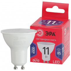 Лампа светодиодная LED MR16-11W-865-GU10 R  (диод, софит, 11Вт, хол, GU10) (10/100/4800) ЭРА