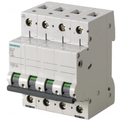 Выключатель автоматический модульный 4п (3п+N) 10кА C1 Siemens 5SL46017 Выключатель автоматический модульный 4п (3п+N) 10кА C1 Siemens 5SL46017
