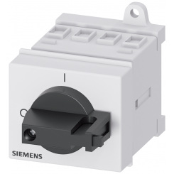 Выключатель главный/аварийный 4-p. iu=16 P/AC-23A 400В=7.5кВт крепление на монт. рейку или по 2 отверстиям рукоятка черн. Siemens 3LD20301TL11