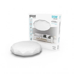 Светильник светодиодный Basic Space Diamond ДБО 55Вт 4000К 4700лм 220-240В IP20 500х450х80мм НПС GAUSS 995439260