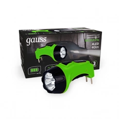 Фонарь светодиодный ручной 4LED 40лм lead acid 350мА.ч GAUSS GF104 Фонарь светодиодный ручной 4LED 40лм lead acid 350мА.ч GAUSS GF104