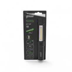 Фонарь светодиодный ручной 4Вт 200лм элементы питания 3хAAA (не в компл.) GAUSS GF109 Фонарь светодиодный ручной 4Вт 200лм элементы питания 3хAAA (не в компл.) GAUSS GF109