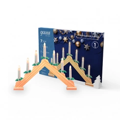 Светильник светодиодный Holiday Новогодняя горка 7х0.1Вт тепл. бел. 7 свечей дерево элементы питания в компл. GAUSS HL020 Светильник светодиодный Holiday Новогодняя горка 7х0.1Вт тепл. бел. 7 свечей дерево элементы питания в компл. GAUSS HL020