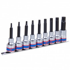 Набор торцевых насадок 1/2', TORX, Т20-Т60 мм, L = 80 мм, 9 предметов