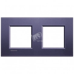 LivingLight Рамка прямоугольная 2 поста Синий шелк LivingLight Рамка прямоугольная 2 поста Синий шелк
