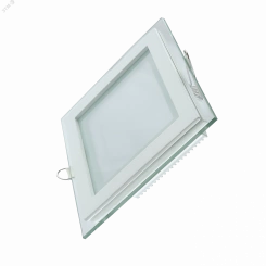 Светильник светодиодный встраиваемый ДВО-18  Вт 1390 Лм 3000К квадрат IP20 монтажный d155х155 мм 200х200х30 мм 220-240  В декоративное стекло Glass Gauss