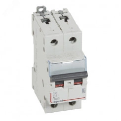 Выключатель автоматический двухполюсный 1А D DX3 6kA/10kA Выключатель автоматический двухполюсный 1А D DX3 6kA/10kA