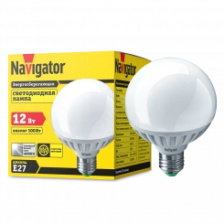 Лампа светодиодная LED 12вт Е27 белый шар