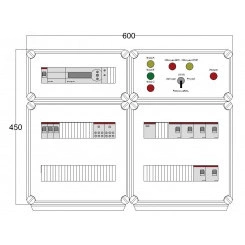 Щит управления электрообогревом DEVIbox HS 6x1700 D850 (в комплекте с терморегулятором) Щит управления электрообогревом DEVIbox HS 6x1700 D850 (в комплекте с терморегулятором)
