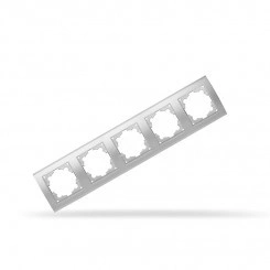 Рамка 5 постов Бриллиант горизонтальная серебро