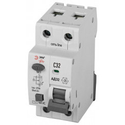 Выключатель автоматический дифференциального тока 1P+N C32 30мА тип АC защита 230В АВДТ 4.5кА PRO D32E2C32АC30P АД32 электронное Эра Б0057355
