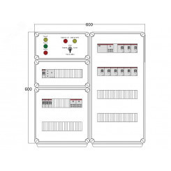 Щит управления электрообогревом DEVIBOX HR 9x2800 D316 (в комплекте с терморегулятором и датчиком температуры)