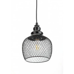 Подвес PL8 BK ЭРА металл, E27, max 60W, d170 мм, черный (10/180)