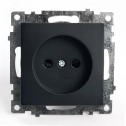 Розетка 1-местная б/з, серия Катрин, черный, Stekker Розетка 1-местная б/з, серия Катрин, черный, Stekker