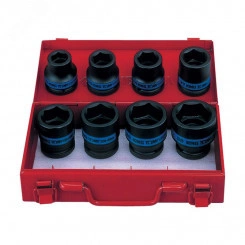 Набор ударных торцевых головок 3/4', шестигранные, 19-38 мм, 8 предметов Набор ударных торцевых головок 3/4', шестигранные, 19-38 мм, 8 предметов