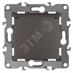 Розетка 2P+E Schuko со шторками с крышкой, 16A-250В, Эра12, бронза, 12-2103-13 Розетка 2P+E Schuko со шторками с крышкой, 16A-250В, Эра12, бронза, 12-2103-13