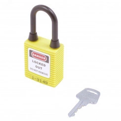 Замок безопасности навесной нейлоновая дужка BD-G12DP Yellow Замок безопасности навесной нейлоновая дужка BD-G12DP Yellow