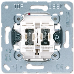 Кнопка без фиксации 2-клавишная (2 НО контакта с 2-мя лампами тлеющего разряда арт.- 94 в комплекте). Механизм. 10A 250V