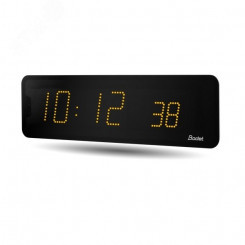 Часы цифровые STYLE II 10S (часы/минуты/секунды), высота цифр 10 см, сек 7 см, желтый цвет, NTP, PoE