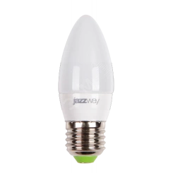 Лампа светодиодная LED 7w E27 4000K свеча 230/50 Jazzway